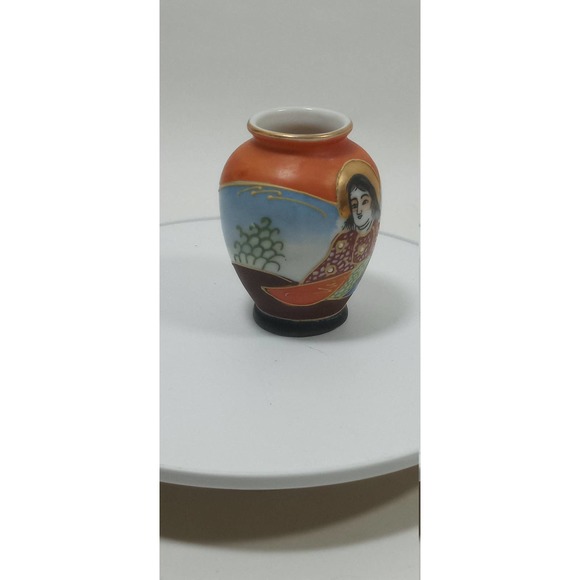 Vintage Mini Lady Bud Vase Raise Hand Painted Occupied Japan (bvb) - Picture 6 of 8
